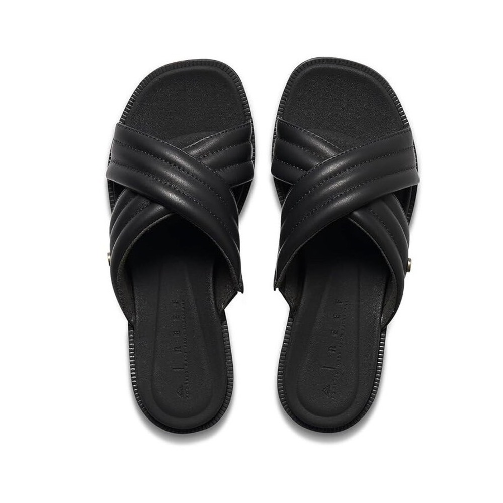 Reef Lofty Lux X Sandals Padded Slide Black Women's Size 9